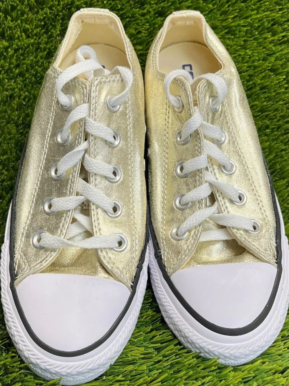 Converse Chuck Taylor All Star Low Womens Size 6 Gold Athletic Shoes Sneakers - Picture 5 of 10